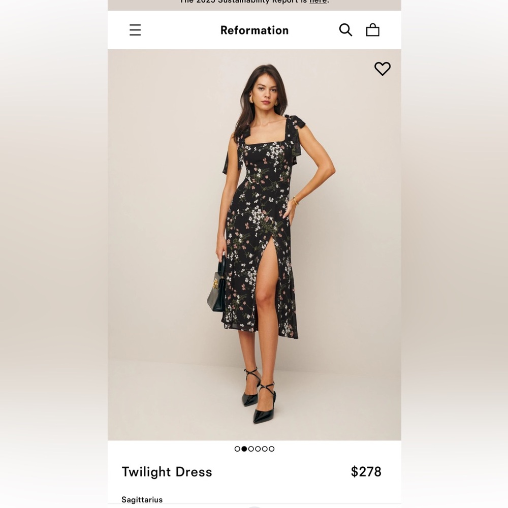 Reformation Twilight Dress in Green - Read Description!
